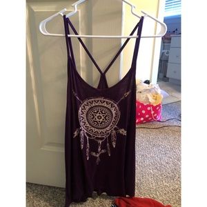 Purple strap tank